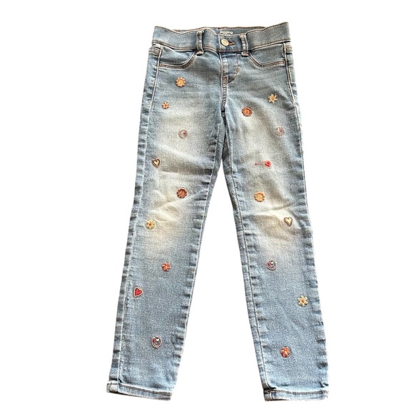 Wonder Nation | Embroidered Flowers Light Blue Jeggings - Picture 1 of 4